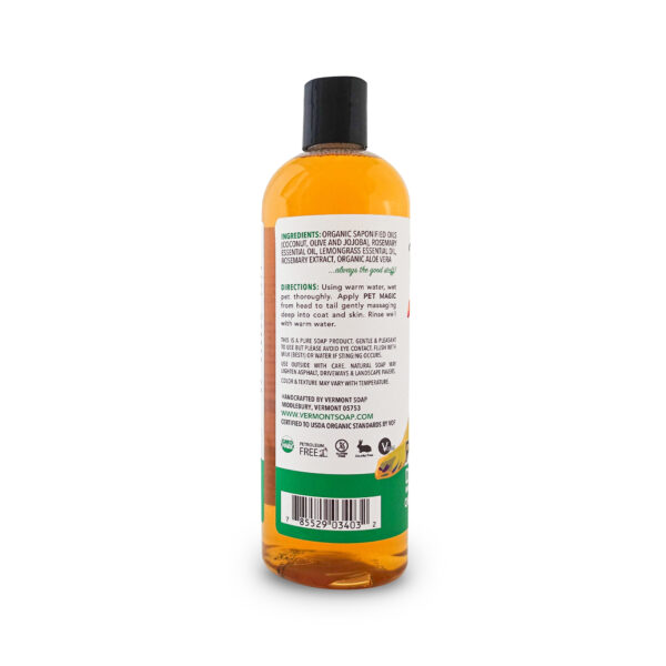 Vermont Soap Original Citrus Scent Dog Shampoo 16oz