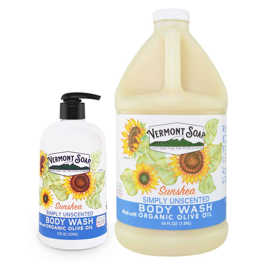 Vermont Soap Simply Unscented Shea Butter Body Wash